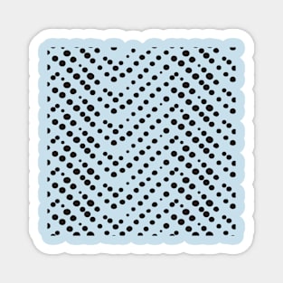 Monochrome Chevron Dots Pattern Magnet