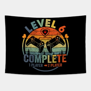 Gamer 6Th Wedding Anniversary Level 6 Complete Anniversary Tapestry