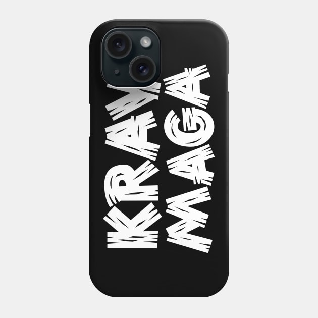 Krav Maga Clunky Rough Type Phone Case by polliadesign