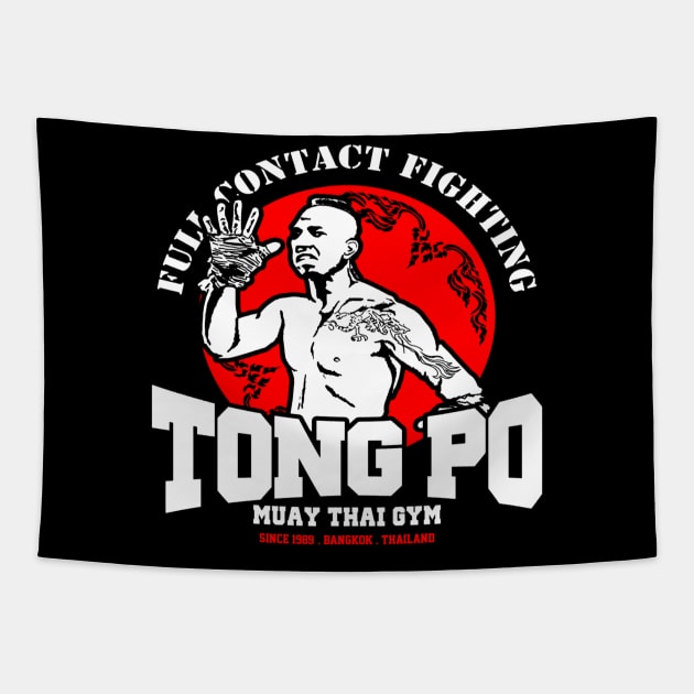 New Tong Muay Thai PO  Fighter Villain Van  Kickboxer Damme Tapestry by Shauna Haley