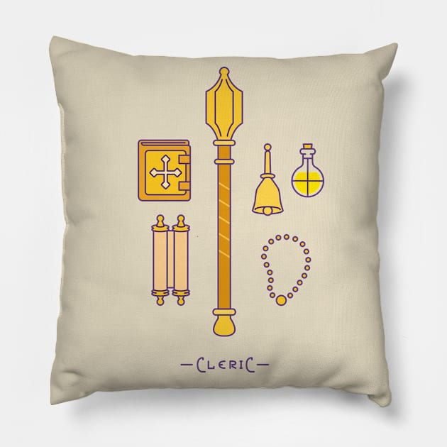 RPG Adventure Kit - Cleric Pillow by _automaton