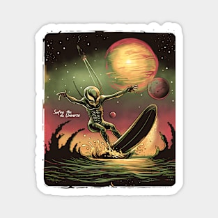 Alien surfing 88068 Magnet