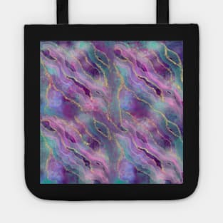 Violet Dreams Fluid Ink Abstract Painting Tote