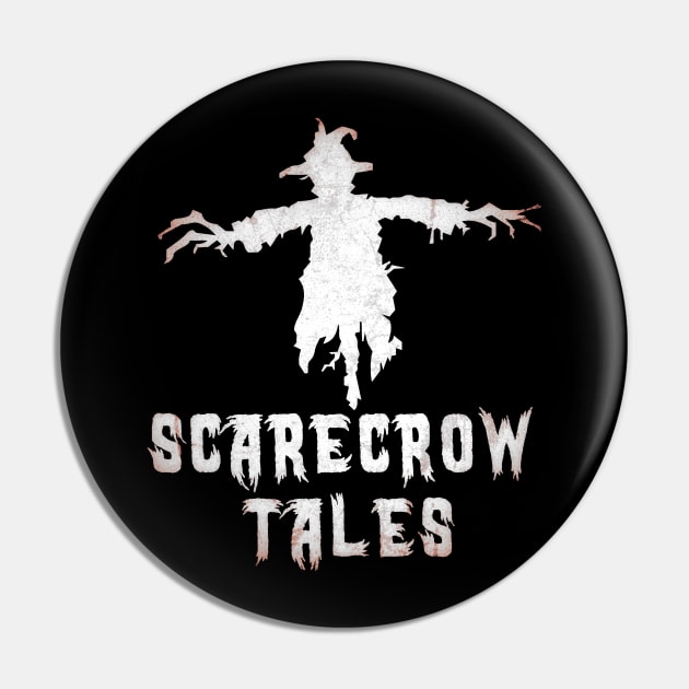 Scarecrow Logo Front On Dark Pin by ScarecrowTalesPodcast