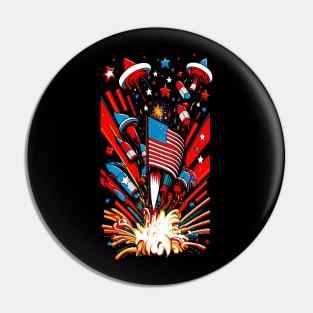 Independence Day USA Pin