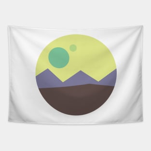 Mountain view illustration Tapestry