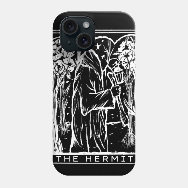 The Hermit, Tarot, Astrology, Pagan, Witchy, Goth Phone Case by LunaElizabeth