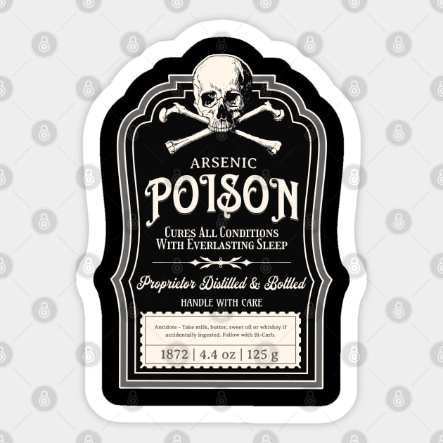 POISON APOTHECARY LABEL Sticker by wadee