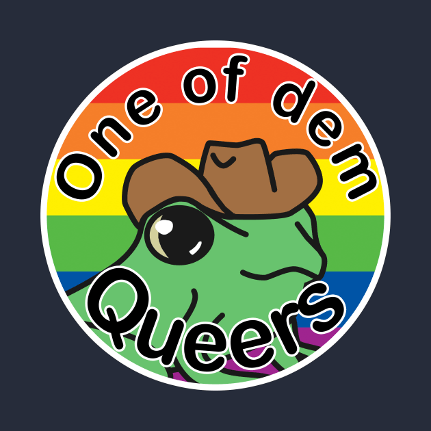 Pride Frog with a cowboy hat- rainbow by artsy-Eden