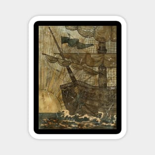 Old Sailing Ship. Magnet