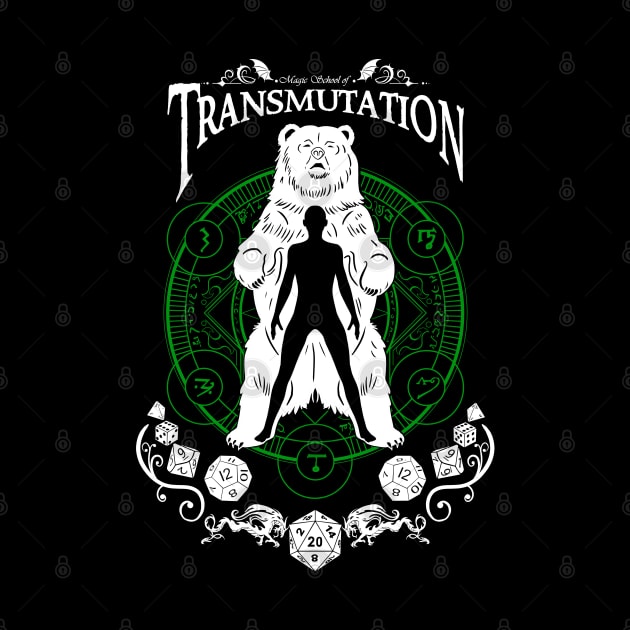 Transmutation - D&D Magic School Series: White Text by Milmino