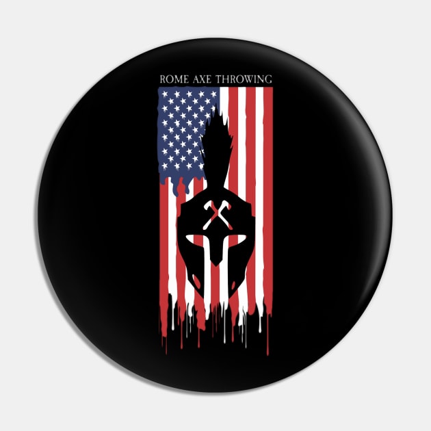 The Axe Shoppe | Rome Axe Throwing American Flag Pin by The Axe Shoppe