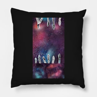 Snake Heads in Space Pillow