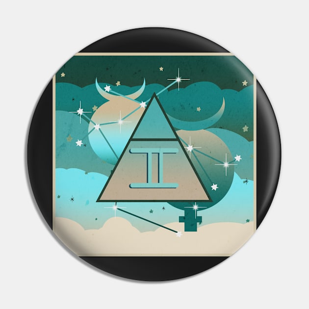 Gemini Zodiac Sign Pin by enchantedrealm