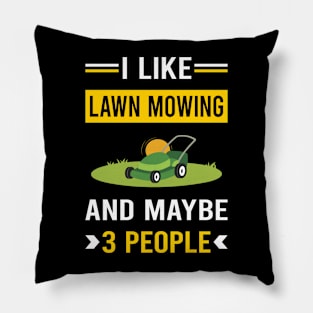 3 People Lawn Mowing Mower Lawnmower Pillow