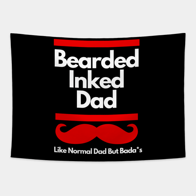 Bearded Inked Dad Tapestry by 30.Dec