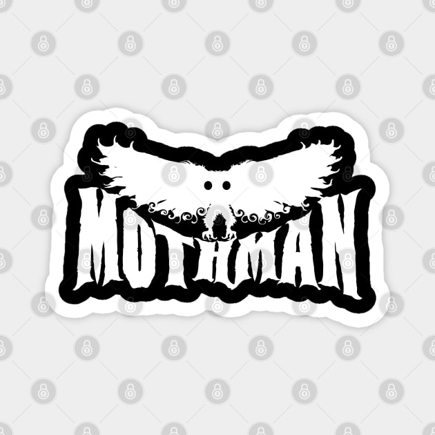 Mothman West Virginia Wing Humanoid Moth Retro Vintage White Albino Magnet by National Cryptid Society