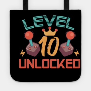 Level 10 Unlocked Gamers Birthday Gift Level 10 Gaming Gift Tote