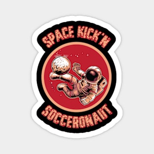 Socceronaut Space Kick'n | Astronaut Kicking The Moon Magnet