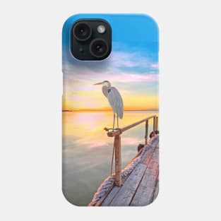 Great Blue Heron at Sunset Phone Case