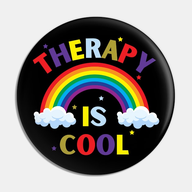 Therapy Is Cool End the Stigma Mental Health Awareness Pin by deafcrafts