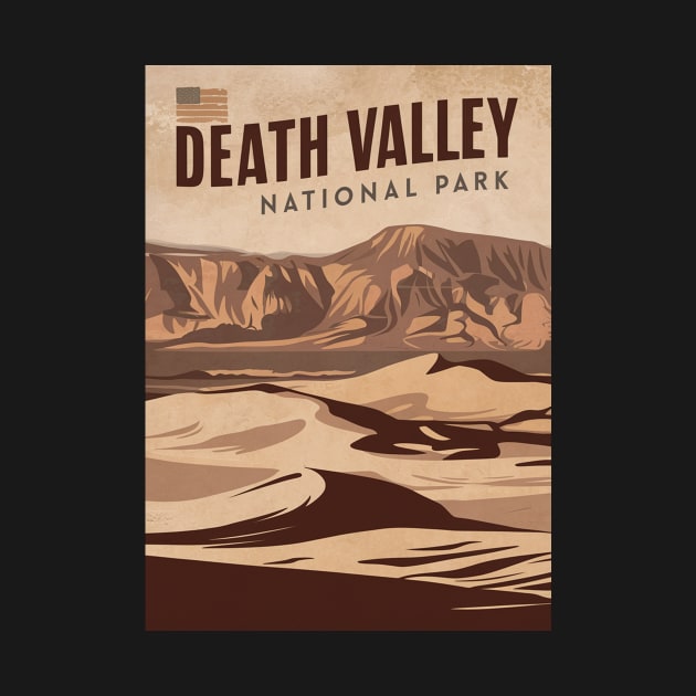 Death Valley National Park Vintage US Travel Poster by Perspektiva