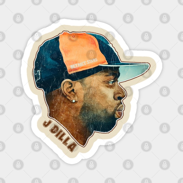 Retro Vintage J Dilla Magnet by MuraiKacerStore