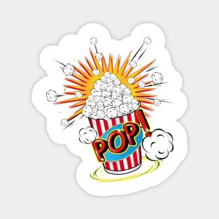Popcorn in pop art style Magnet
