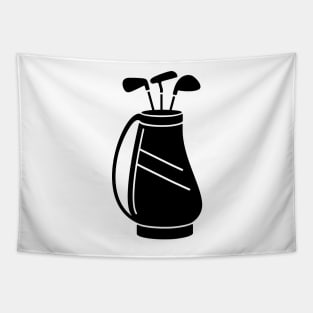 Golf Bag With Golf Clubs Tapestry