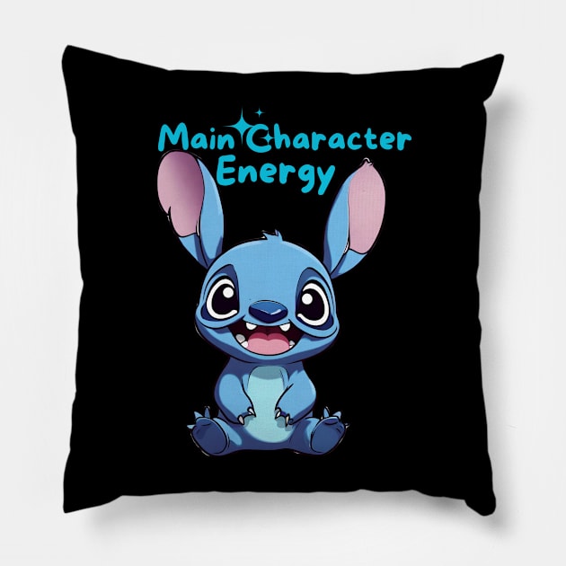 Stitch Main Character Energy Pillow by Artist usha