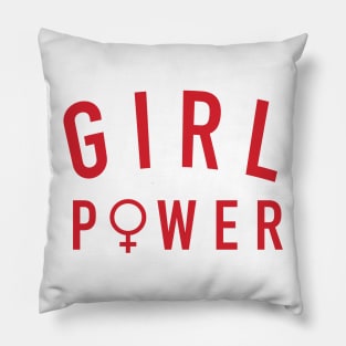 Girl Power Red - Feminist Inspired Apparel Pillow