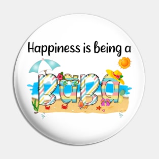 Happiness Is Being A Baba Summer Beach Happy Mother's Day Pin