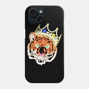 Neon Tiger King Bar Sign Top Left Phone Case