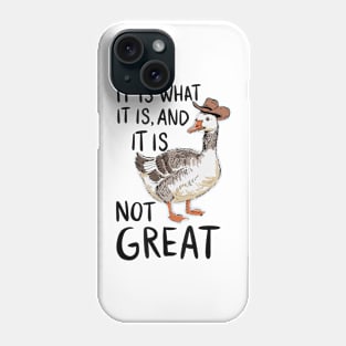 It Is What It Is And Its Not Great Goose Phone Case