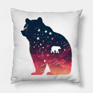 silhouette of a bear Pillow