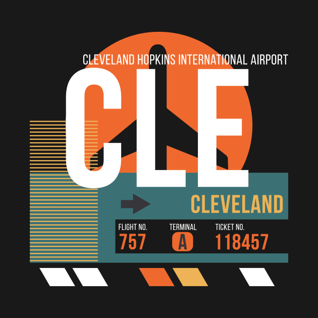 Cleveland (CLE) Airport Code Baggage Tag by SLAG_Creative