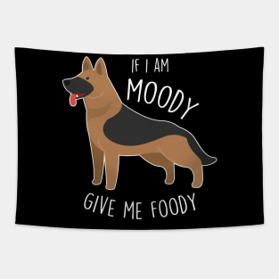 German Shepherd Dog Moody Foody Tapestry