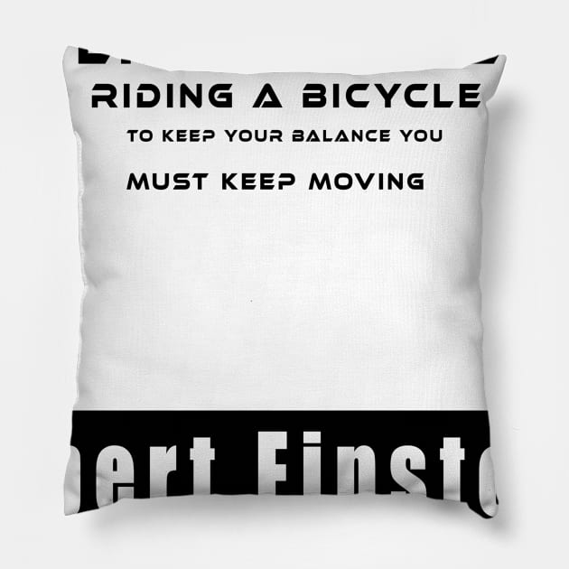 life is like bicycle Pillow by Obehiclothes