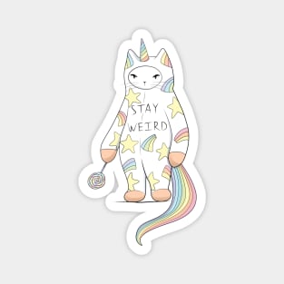 Stay Weird! With Love From Unicorn Cat Magnet