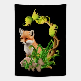 The sly fox who just wants to sit Tapestry