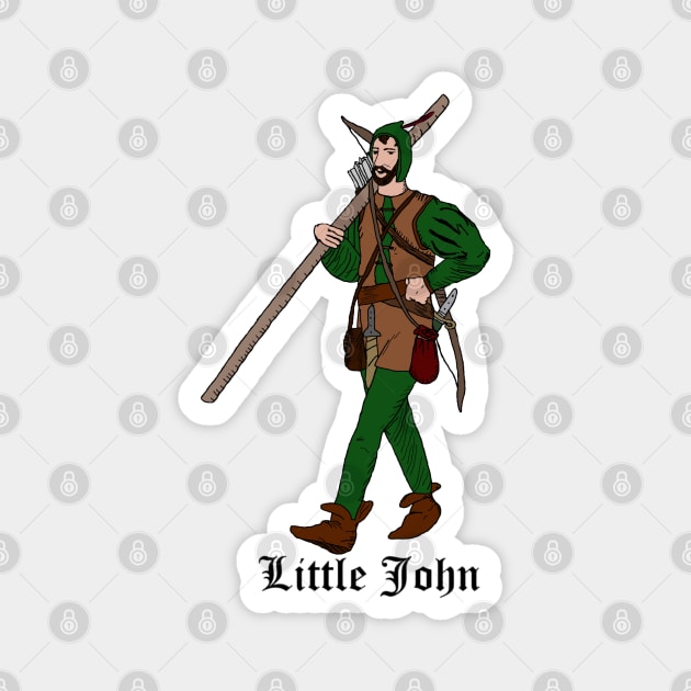 Little John with quarterstaff Little John TeePublic