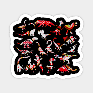 Cool Dinosaurs Cookies Pattern Magnet