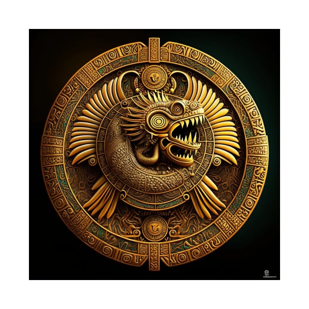 Quetzalcoatl Gold Coin by AstroRisq