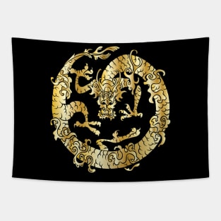 Gold Dragon 01 Tapestry