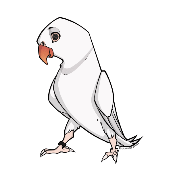 White parrot by DrawingJules