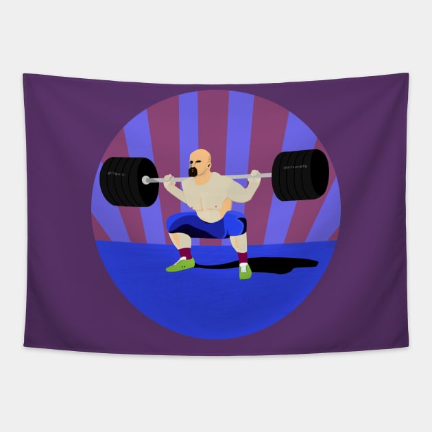 Powerlifter Tapestry by momomoma