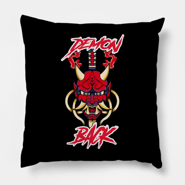 DEMON BACK bodybuilding design Pillow by Thom ^_^