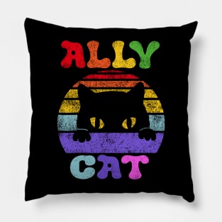 LGBT Ally Cat Be Kind Gay Rainbow Funny LGBTQ Gifts Pillow