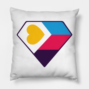 Polyamory Pride - Minimalist Diamond - (New Colors) Pillow