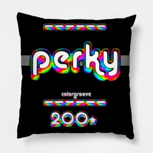 Perky 2000 ColorGroove Retro-Rainbow-Tube nostalgia (wf) Pillow